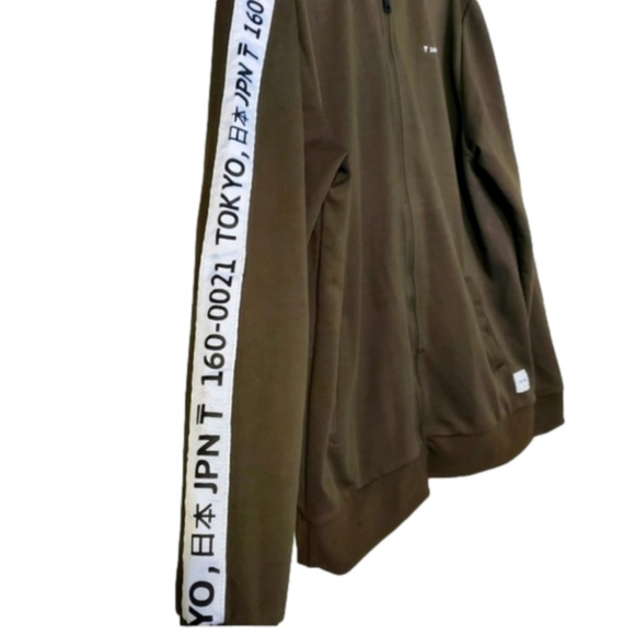 Only & Sons Olive Green Track Jacket Sz XL - Picture 2 of 4